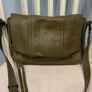 Aimee Kestenberg Olive Green Leather Women’s Crossbody Bag
